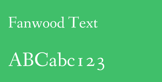 Fanwood Text