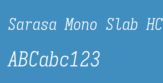 Sarasa Mono Slab HC Light