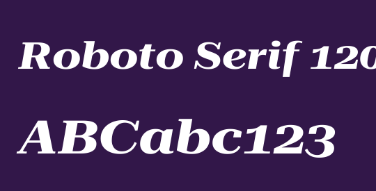 Roboto Serif 120pt ExtraExpanded