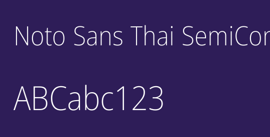 Noto Sans Thai SemiCondensed ExtraLight