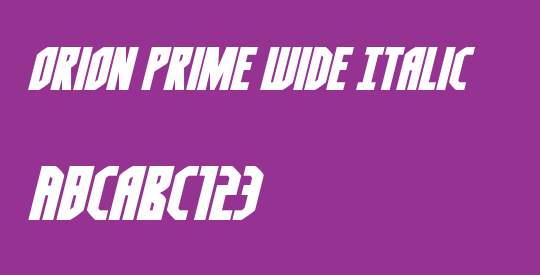 Orion Prime Wide Italic