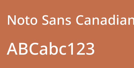 Noto Sans Canadian Aboriginal Medium