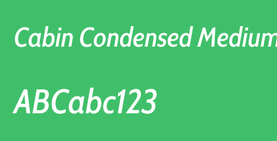 Cabin Condensed Medium