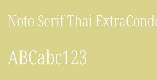 Noto Serif Thai ExtraCondensed Light