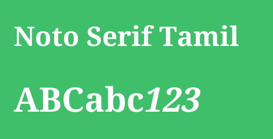 Noto Serif Tamil