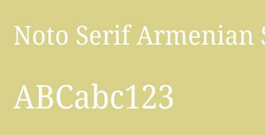 Noto Serif Armenian SemiCondensed