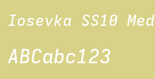 Iosevka SS10 Medium Extended