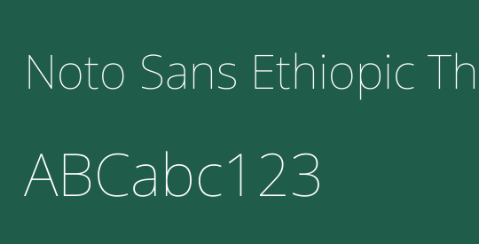 Noto Sans Ethiopic Thin
