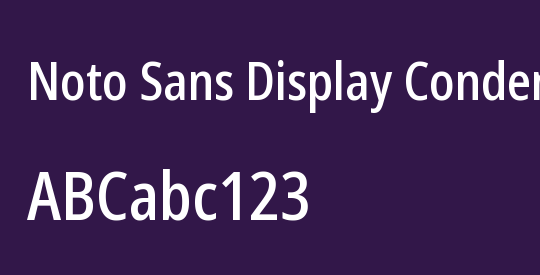 Noto Sans Display Condensed Medium