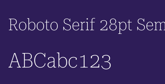 Roboto Serif 28pt SemiCondensed Thin