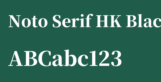 Noto Serif HK Black