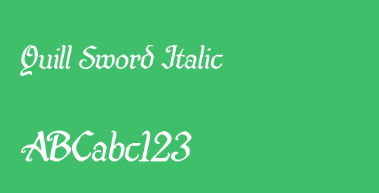 Quill Sword Italic