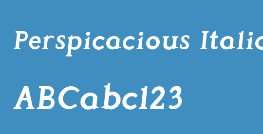 Perspicacious Italic