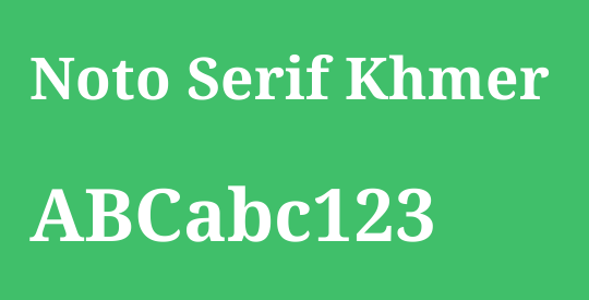 Noto Serif Khmer