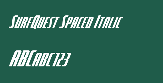 SurfQuest Spaced Italic