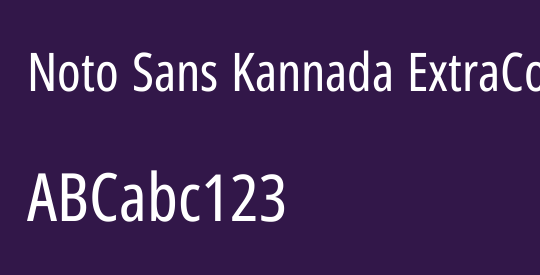 Noto Sans Kannada ExtraCondensed
