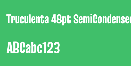 Truculenta 48pt SemiCondensed Black
