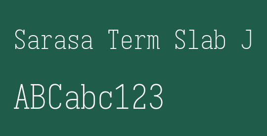 Sarasa Term Slab J Xlight