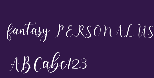 fantasy PERSONAL USE ONLY