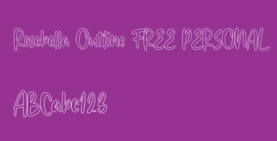 Rosebella Outline FREE PERSONAL 