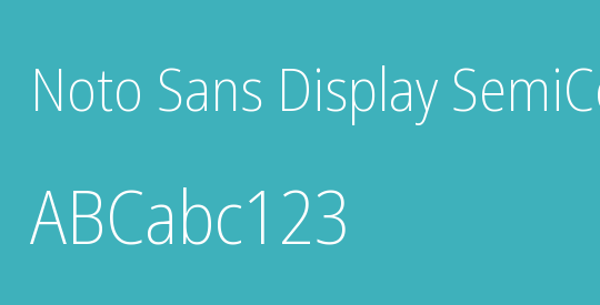 Noto Sans Display SemiCondensed ExtraLight
