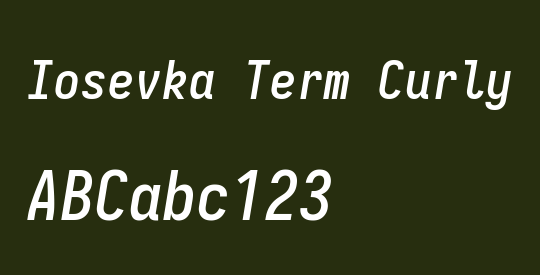 Iosevka Term Curly Semibold