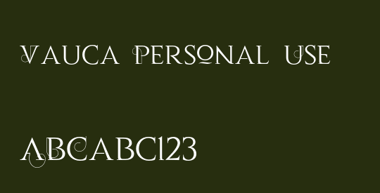 Vauca Personal Use