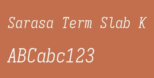 Sarasa Term Slab K Light