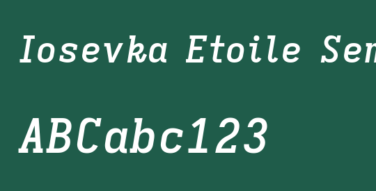 Iosevka Etoile Semibold