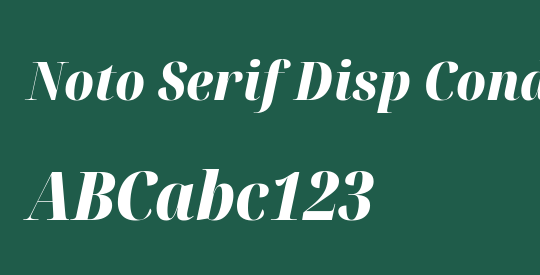 Noto Serif Disp Cond Blk