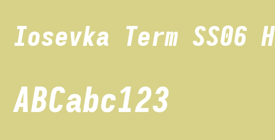 Iosevka Term SS06 HvObl