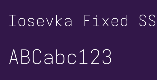 Iosevka Fixed SS03 XLtEx