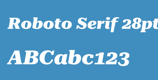 Roboto Serif 28pt Expanded ExtraBold