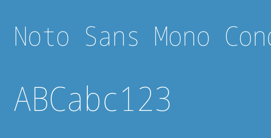Noto Sans Mono Condensed Thin