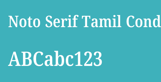 Noto Serif Tamil Condensed SemiBold
