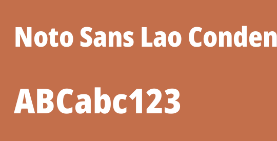 Noto Sans Lao Condensed Black