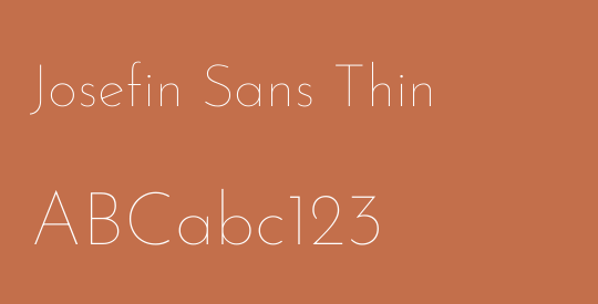 Josefin Sans Thin