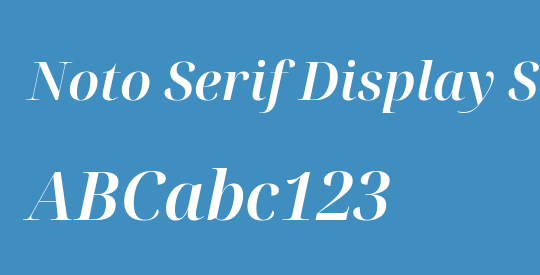 Noto Serif Display SemiBold