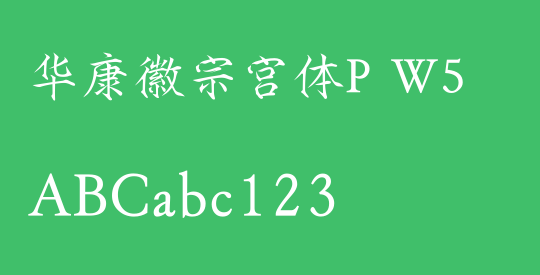 华康徽宗宫体P W5