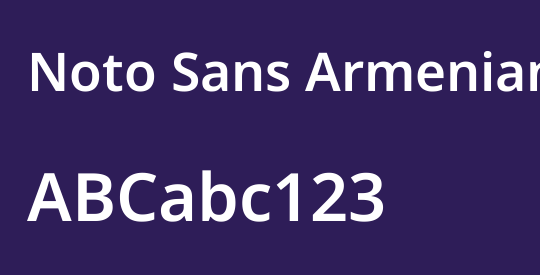 Noto Sans Armenian SemiBold