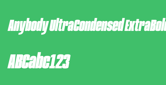 Anybody UltraCondensed ExtraBold