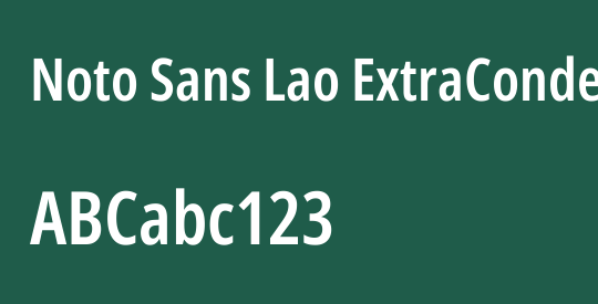 Noto Sans Lao ExtraCondensed SemiBold