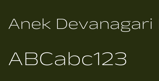 Anek Devanagari Expanded ExtraLight