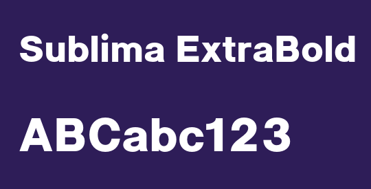 Sublima ExtraBold