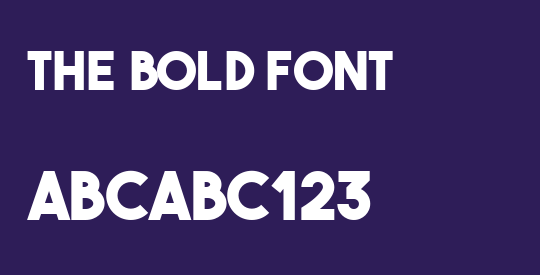 The Bold Font