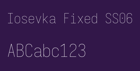 Iosevka Fixed SS06 Thin