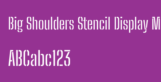 Big Shoulders Stencil Display Medium