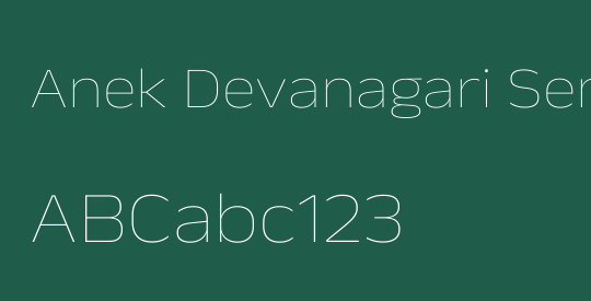 Anek Devanagari SemiExpanded Thin