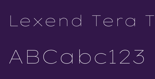 Lexend Tera Thin