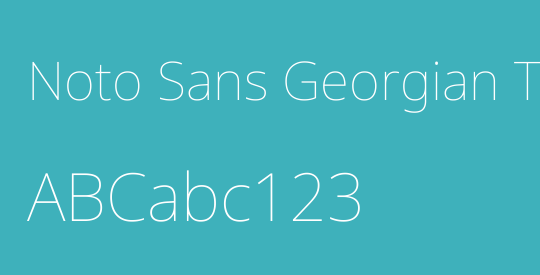 Noto Sans Georgian Thin